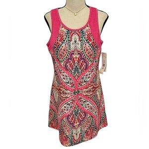 Nanette Lepore | NWT Athleisure sporty paisley print tank dress Sz L
